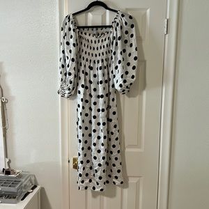 Sleeper polka dot dress size medium in silk